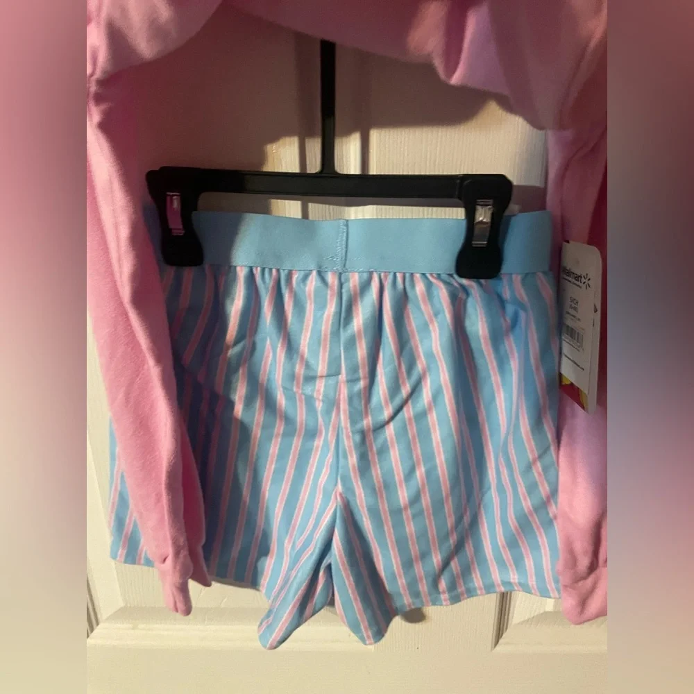 NWT Pokémon‎ Pikachu Girls 2 Piece Pajama Set Pink Blue Sleepwear Size S 6/6X